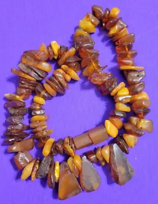 RARE OLD HUGE Natural Baltic AMBER Beads Necklace 57 • $99