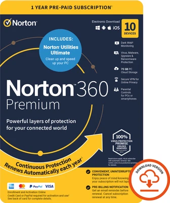£37.95 • Buy Norton 360 Premium + Utilities Ultimate 2023, 10 Device, 1 Year - By Post