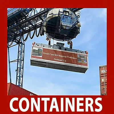 Shipping Container Card Kits Models 40ft Buy Now & FREE 20ft X 6 N Gauge • $6.15