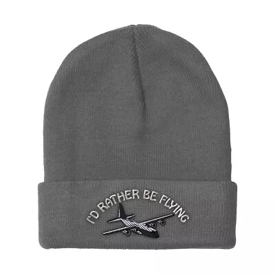 Beanies For Men C-130 I'D Rather Be Flying Embroidery Airplane Acrylic Skull Cap • $16.99