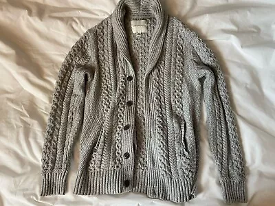 American Eagle Men’s 5 Button Cotton Blend Cardigan Sweater Gray Size Small • $25