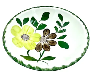 Vintage Blue Ridge Pottery Green Briar Serving Bowl Floral Vegetables 9.5   • $14.95