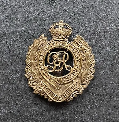 Genuine George V Royal Engineers Suttle Cambridge Maker Marked Cap Badge • £50
