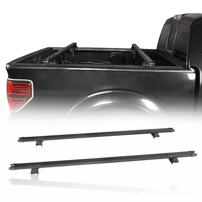 Fit For Pickup Truck Bed Cross Bars Adjustable Ladder Racks Black Aluminum Made • $210.94