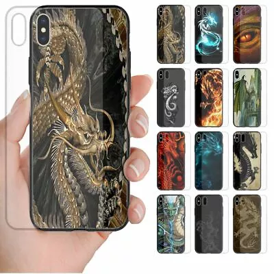 For Huawei Phone Series - Dragon Theme Print Tempered Glass Phone Back Case #1 • $14.98