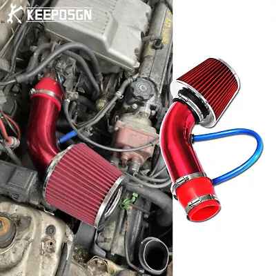 For Honda Civic CR-V 2.0L Red 3  High Flow Cold Air Intake Filter Induction Kit • $59.66