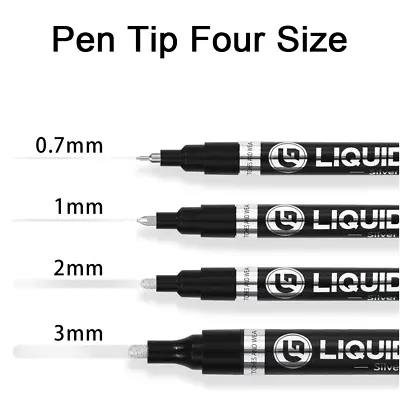 Silver Liquid Chrome Mirror Marker Reflective Gloss Metallic Marker Pen Craft US • $6.16