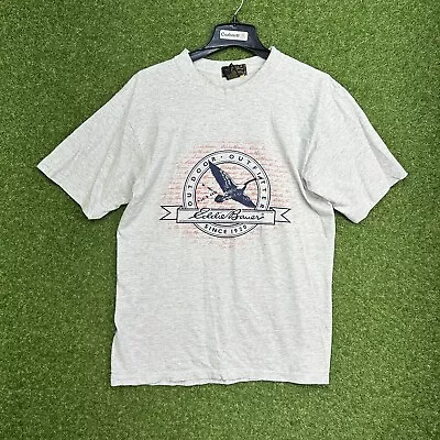 Vintage Eddie Bauer T-Shirt Small Gray Usa Fish Wildlife 90s Goose Heathered • $9.99