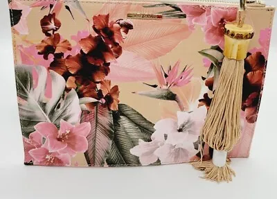 Vince Camuto Clutch With Tassel Detail - Iggy Floral OASIS NEW PINK • $35.77