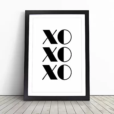 £19.95 • Buy Kiss Hug Typography Framed Wall Art Print Large Picture Painting Poster Decor