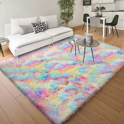 Modern Fluffy Rugs Super Soft Mats Anti Slip Shaggy Rug Large Living Room Carpet • £8.99