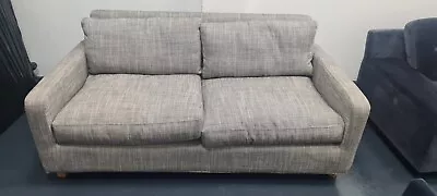 Habitat Chester 2 Seater Fabric Sofa - Black And White • £450