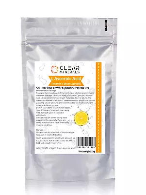 £13.79 • Buy L Ascorbic Acid Vitamin C 100% Pure Pharmaceutical Grade Powder E300 Non GMO