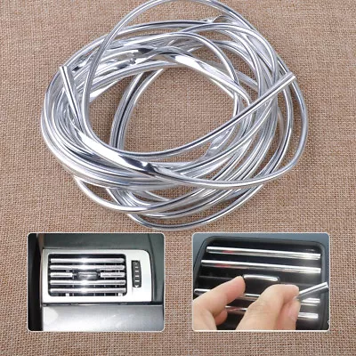 4M Chrome Air Conditioner Vent Grille U Strip Trim Cover Car Interior Decoration • $17.97