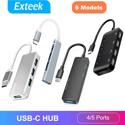 USB3.1 USB C Type-C HUB 4 Port Multi Extension USB 3.0 OTG SD TF CF Card Reader • $23.70