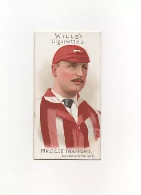 £12 • Buy Wills Cricketers 1901 With Vignettes  #11 Mr C E De Trafford Leicestershire