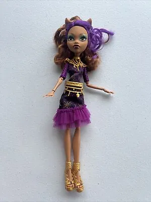 Monster High Doll **Frights Camera Action **Black Carpet CLAWDEEN WOLF • $28.99