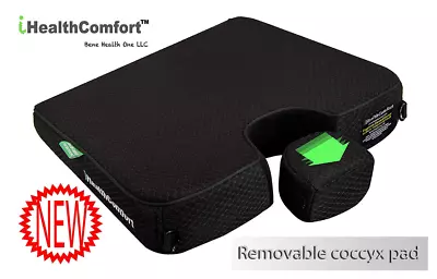 IHealthComfort Memory Foam Seat Cushion Soft Wellness Orthopedic Potable Cushion • $26.09