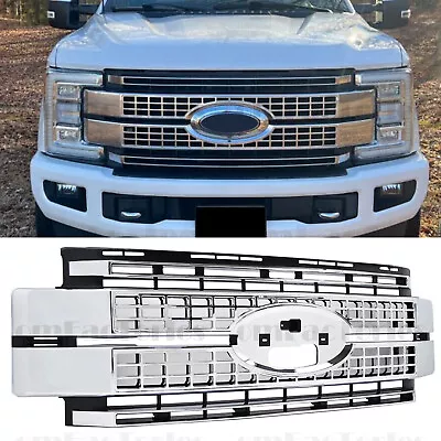 2017-2019 Ford F-250 F-350 F-450 Super Duty Platinum Bumper Chrome Grille Grill • $243