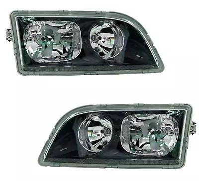 New Set Headlights Black Fits Volvo S40 V40 1995 - 2004 H7 Lwr • $207.73