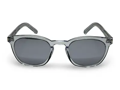 YSL Saint Laurent Designer Sunglasses Clear Crystal Frame Mirrored Lens SL28 012 • £175.59