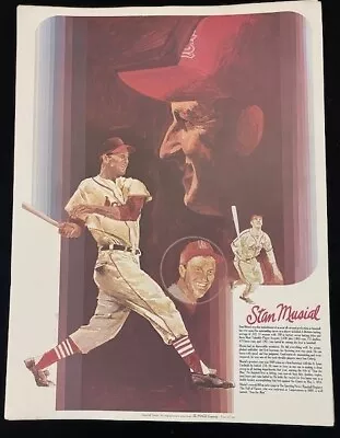 Stan Musial Vintage 1970s Coca Cola 18 X24  Poster St Louis  Cardinals Near Mint • $15.96