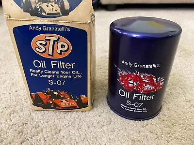  Vintage Andy Granatelli's  STP Oil Filter And Box.    S-07 NOS  Chevy GM • $15