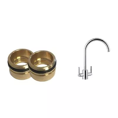 Howdens Garda Swan Neck Tap Replacement Brass Bushes Spares Set  • £14.95