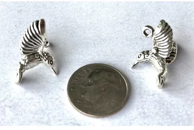 Vintage Sterling Silver 2 Hummingbird 3D Charms • $30