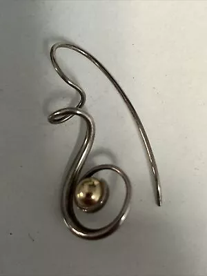 Ed Levin Sterling Silver & 14k Gold Ball SINGLE EARRING REPLACEMENT • $97.95