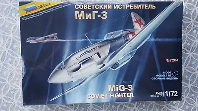 Zvezda 7204 1/72 Mig-3 Soviet Fighter • £8