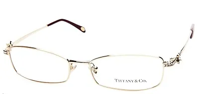 TIFFANY & CO . Eyeglasses - TF1098B 6021 -- Pale Gold -- Swarkovski -- Womens • $280