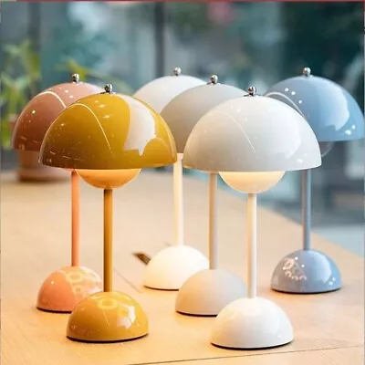 Cordless Mushroom Touch Table Lamp Dimming Light Flower Bud Bedroom Night Light  • $52.88