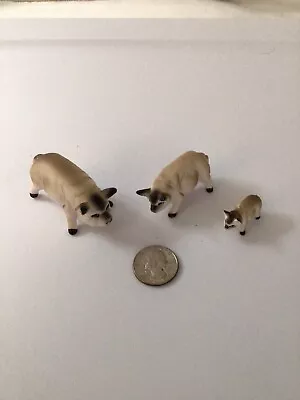 VINTAGE Kelvin’s Bone China Set Of 3 Pig Piglet Miniature Japan • $9.99