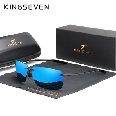 Tr90 Rimless Sunglasses Men Classic Ultralight High Quality Square Glasses Uv400 • $30.69