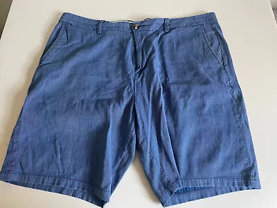 Old Navy Shorts Mens Size 38 Blue Ultra Slim Lightweight Cotton Soft Flat Front • $9.50