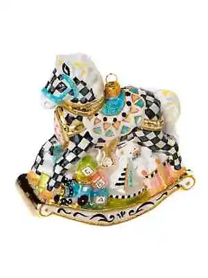 MacKenzie-Childs Rock A Baby Glass Ornament • $59.99