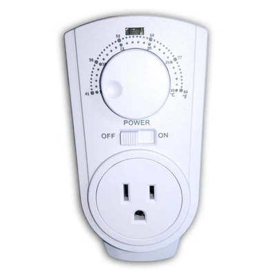$31.25 • Buy Non-Programmable Furnace Thermostat Plug-In Analogue Dial System Controller 120V