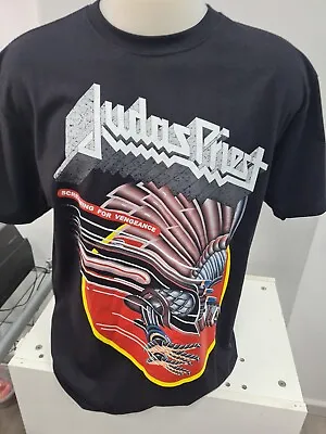 JUDAS PRIEST Printed 100% Cotton T-shirt Unisex  Size LARGE • $29