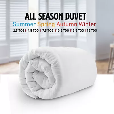 Luxury Duvet Quilt 4.5/7.5/10.5/13.5/15 Tog Double King Size Duvets Bedding Set • £13.99