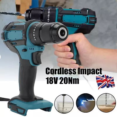 18V Electric Screwdriver Cordless Impact Hammer Drill For Makita (Body Only) • £17.29