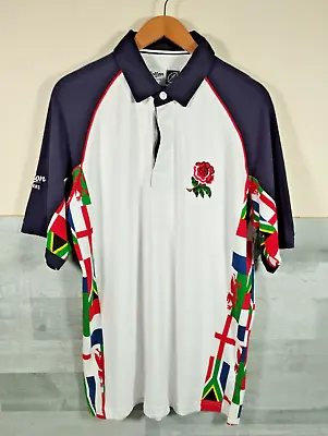 Cotton Traders Rugby Union Polo Jersey Size Large England Wales South Africa  • £16.99