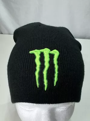 MONSTER Energy Drink Knit Beanie Winter Snow Cap Black One-Size • $11.99