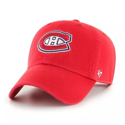 47 Brand Montreal Canadiens Clean Up Hat | NHL Dad Cap Red White Blue MTL Strap • $27.69