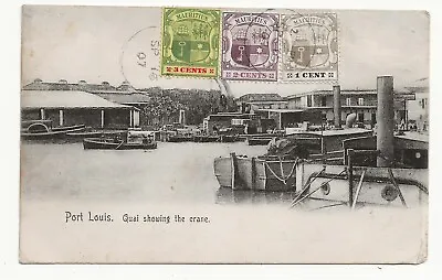 1907 Postcard Port Louis Mauritius Indian Ocean - Posted To Cardiff Wales • £6.99