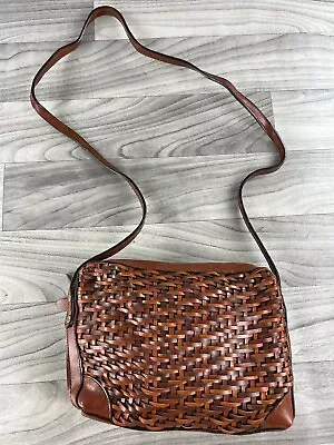 Vintage Bags By Marlo Purse Multicolored Woven Leather 12x8x3 • $32.64