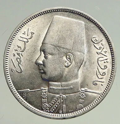 $438.80 • Buy 1937 1356AH EGYPT With Sudan King Farouk Genuine Silver 10 Piastres Coin I94734
