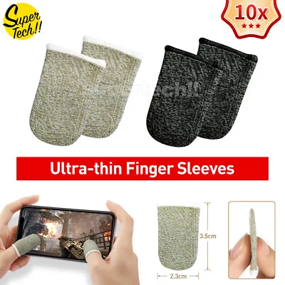 $8.45 • Buy 10 Pcs Mobile Finger Sleeve Touch Screen Game Controller Sweatproof Gloves