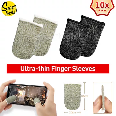 10 Pcs Mobile Finger Sleeve Touch Screen Game Controller Sweatproof Gloves • $8.45