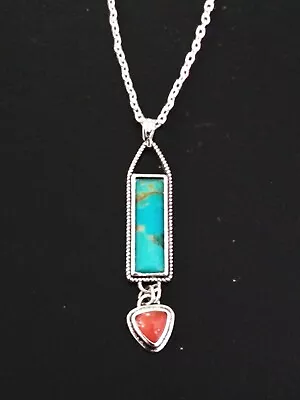 Blue Rectangle Color Necklace For Women • $10